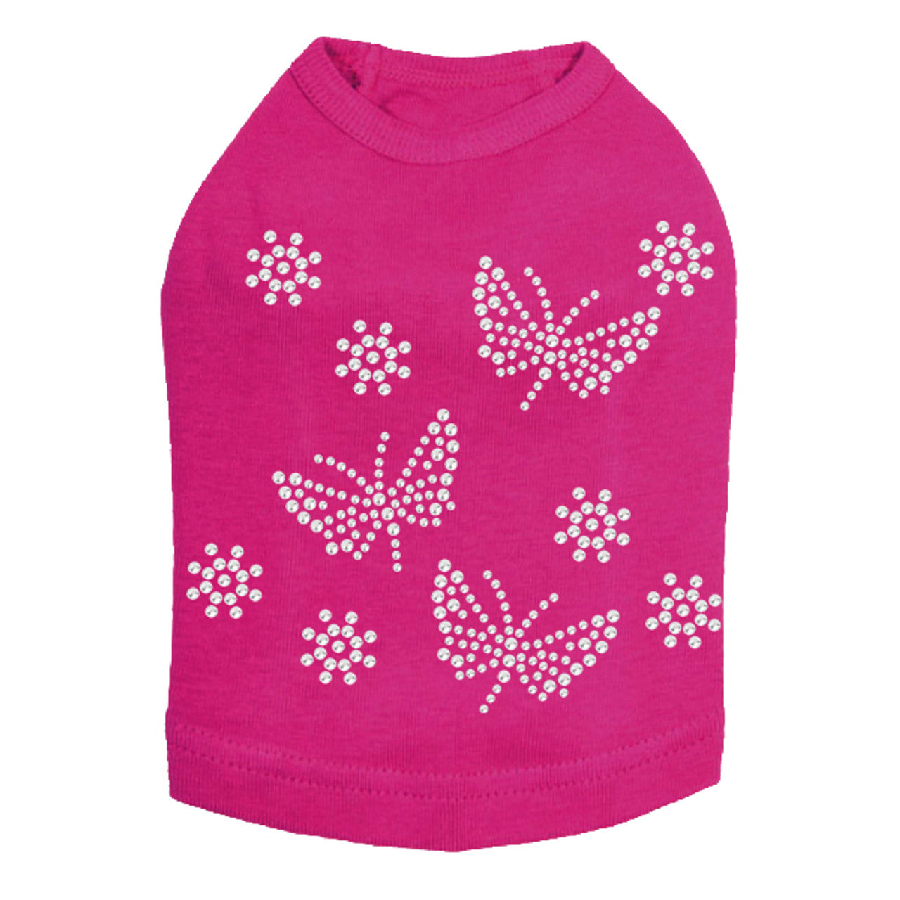 Small Rhinestone Butterflies - Dog Tank