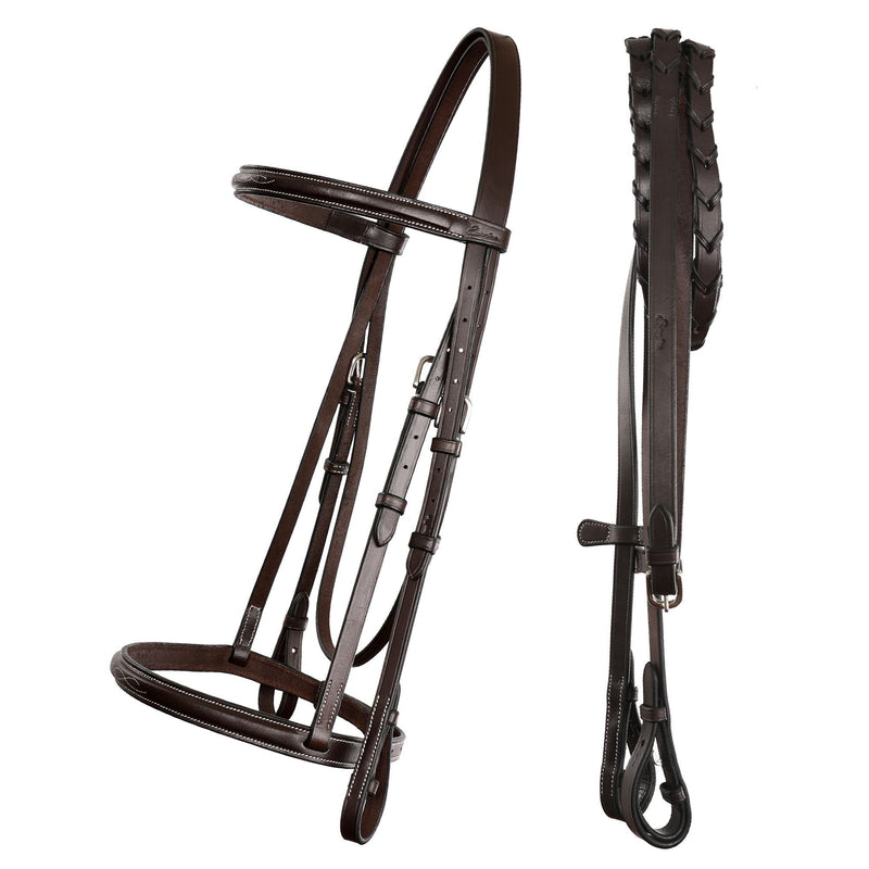 ExionPro Traditional Hunter Bridle With Laced Reins