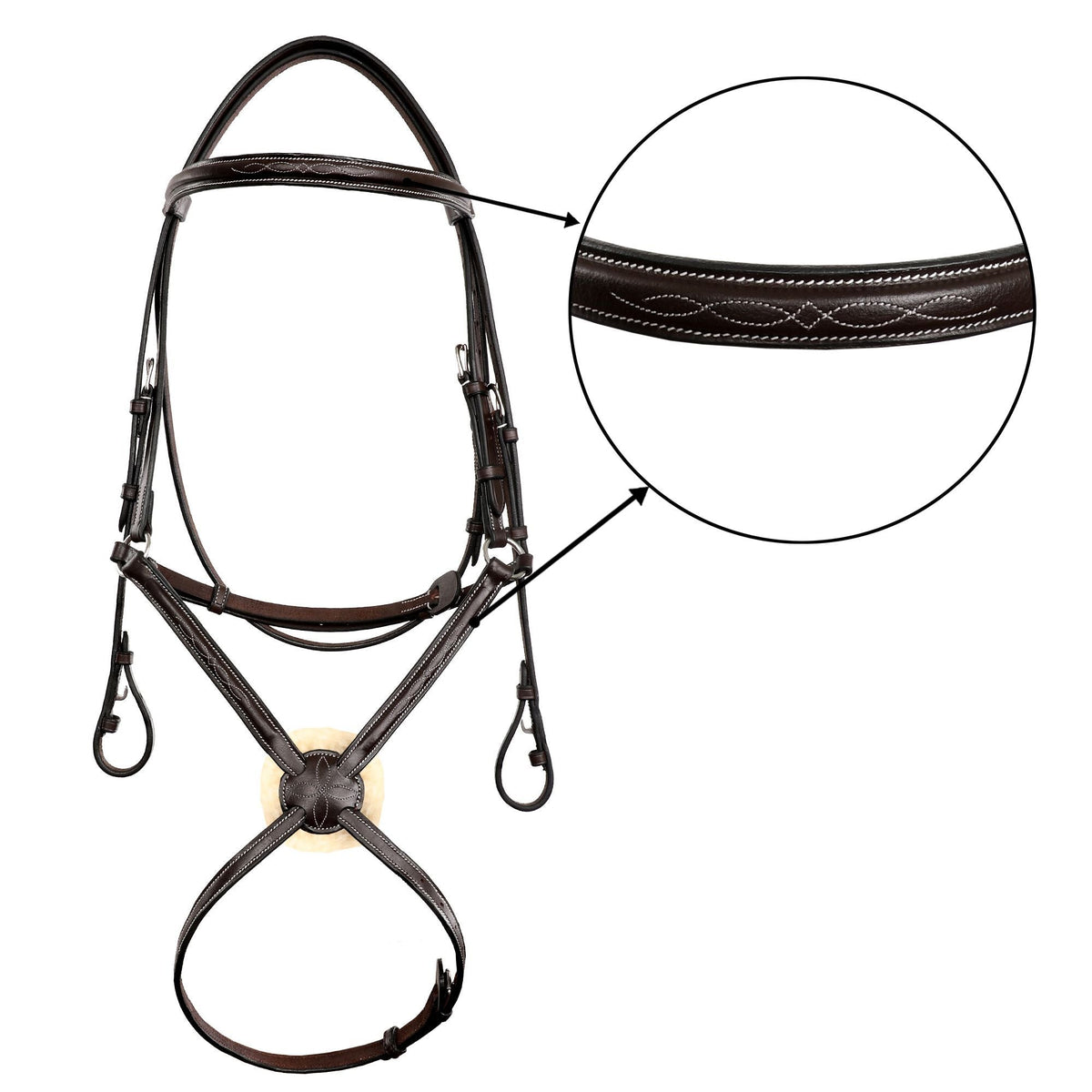 ExionPro Traditional Figure 8 Bridle With Laced Reins - HT Animal Supply