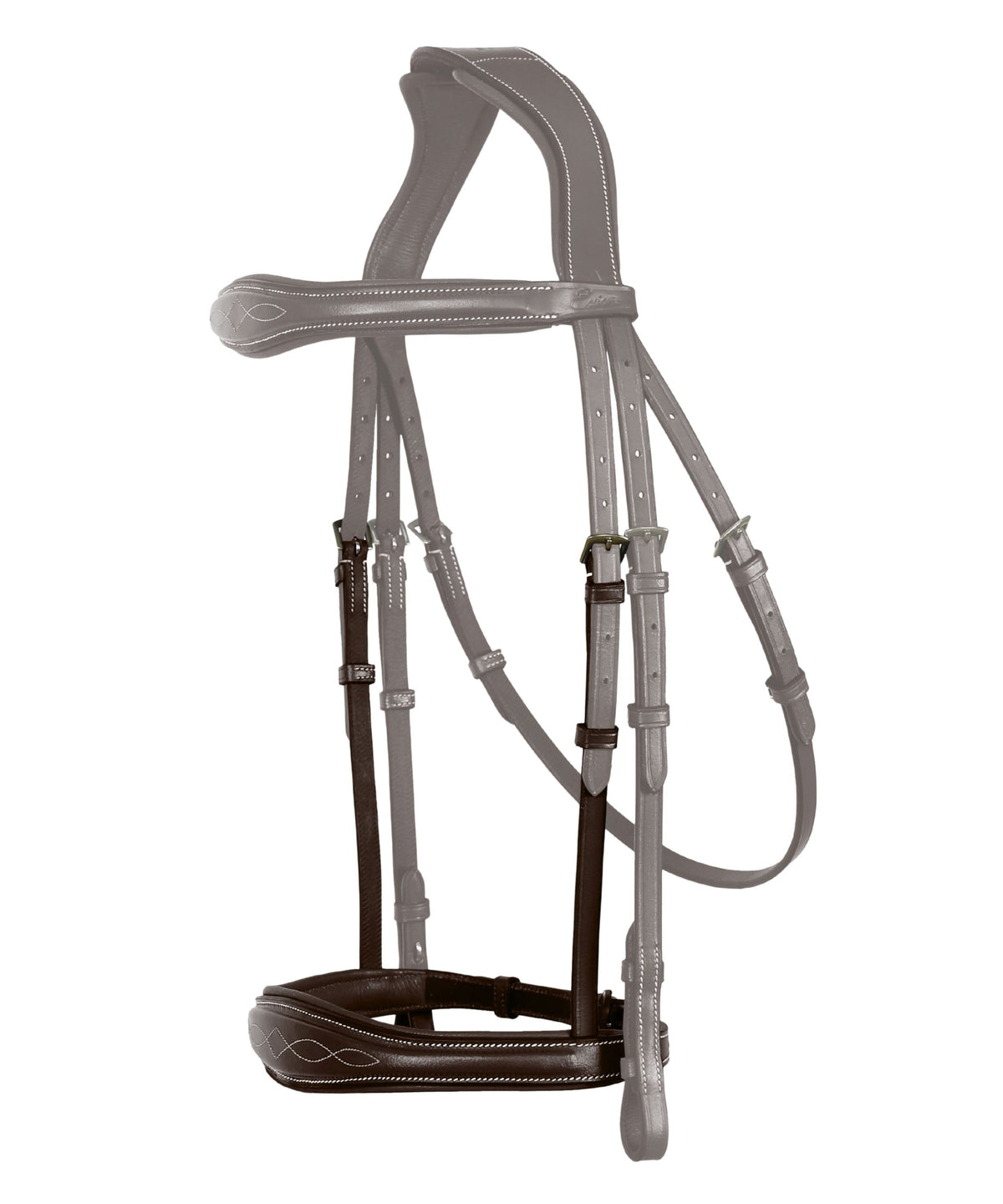 Replacement Noseband of ExionPro Fancy Stitched Raised Anatomical Bridle without Flash