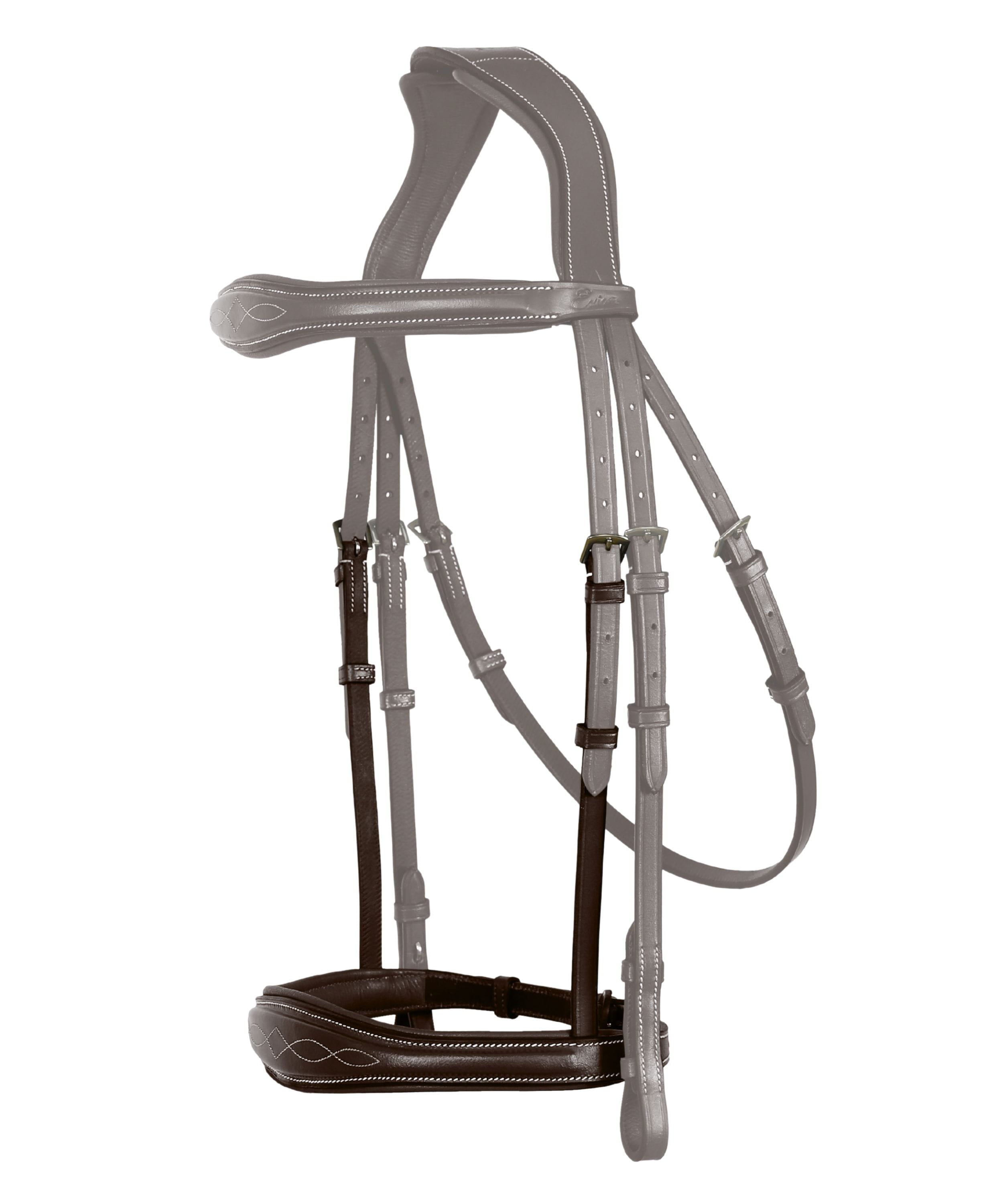 Replacement Noseband of ExionPro Fancy Stitched Raised Anatomical Bridle without Flash
