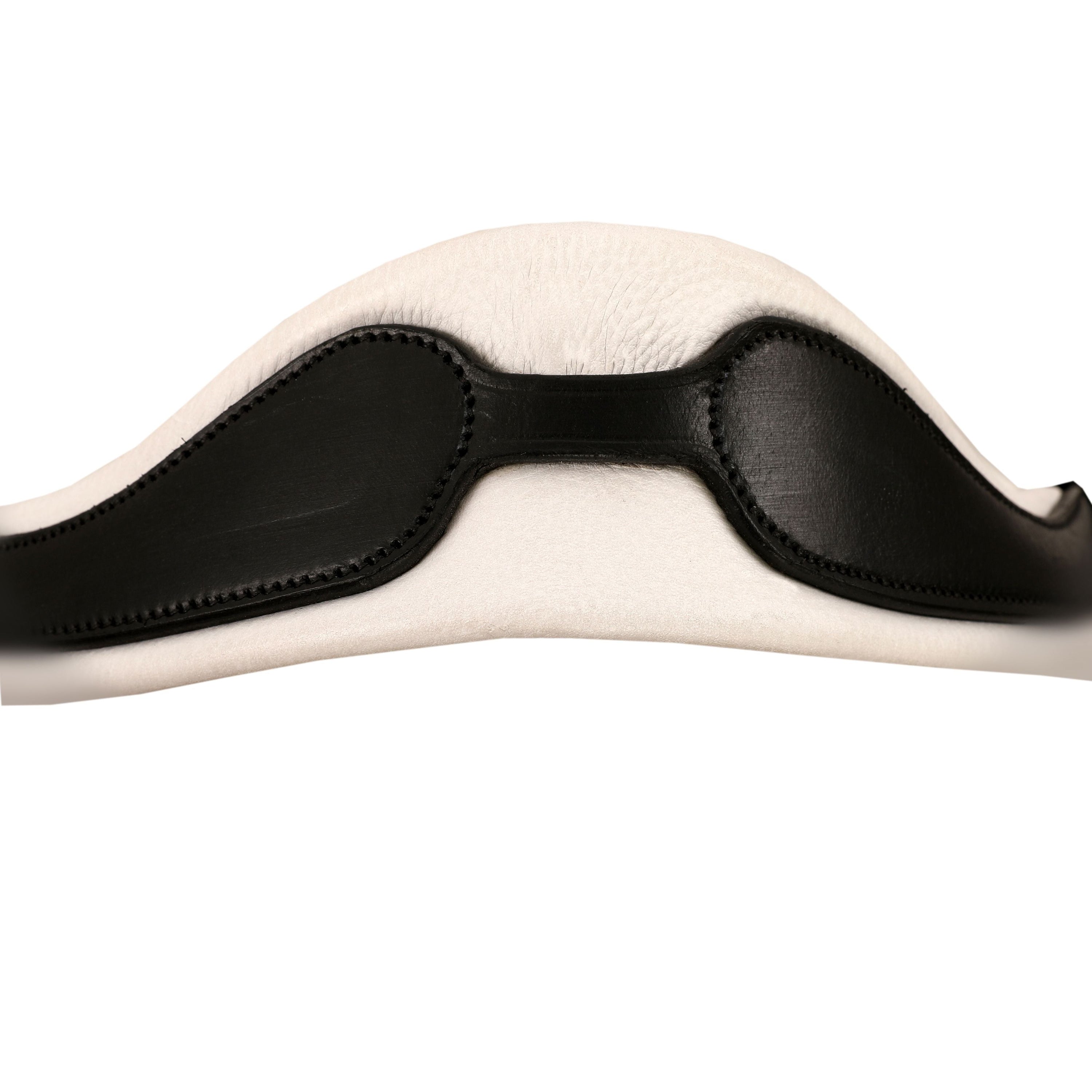 ExionPro Dressage Anti-Pressure Raised Comfort White Padded Clear Bling Bridle - HT Animal Supply