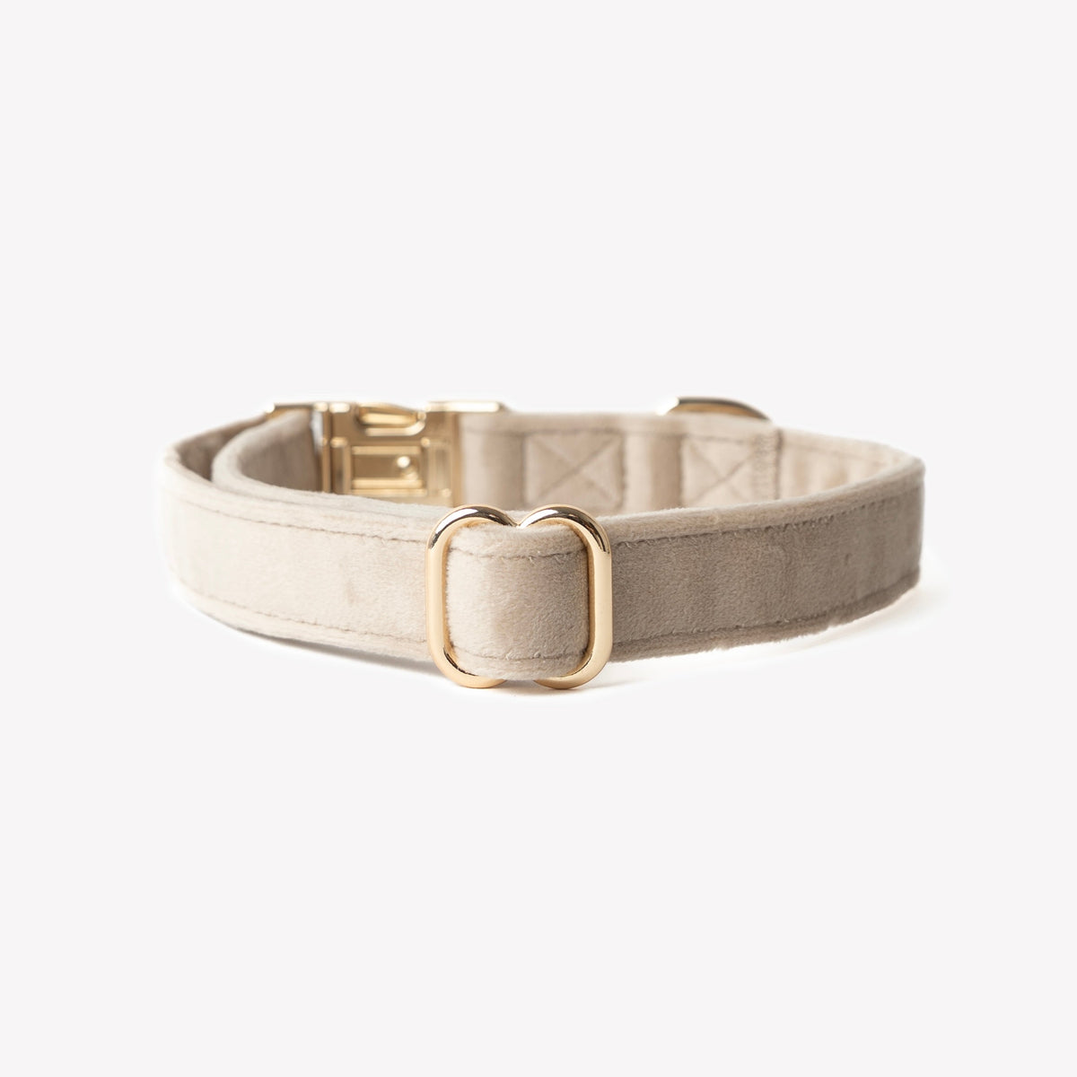 Sand - Velvet Dog Collar - HT Animal Supply