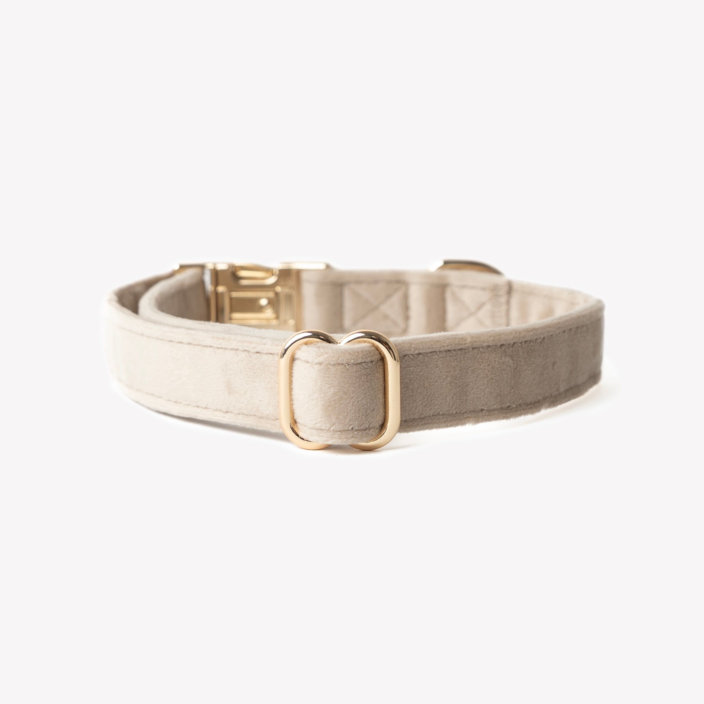 Sand - Velvet Dog Collar - HT Animal Supply