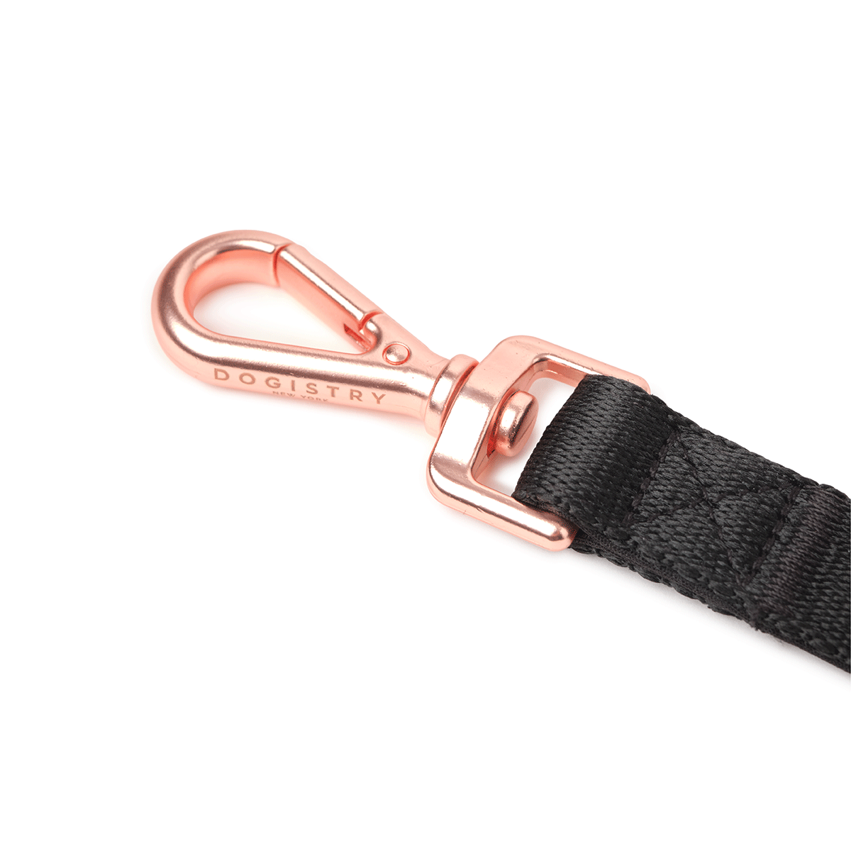 DOGISTRY Metro Hands Free Dog Leash - Black and Matte Rose Gold