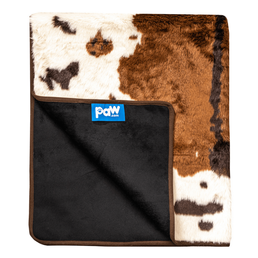PupProtector Waterproof Throw Blanket Brown Faux Cowhide