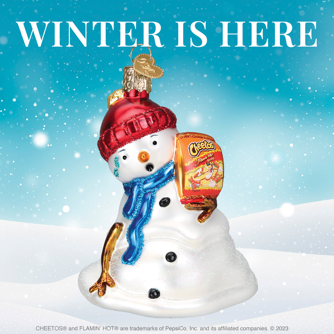 Flamin Hot Cheetos Snowman Ornament