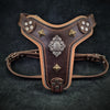 Bestia Dog Gear Genuine Leather Dog Harness - Brown