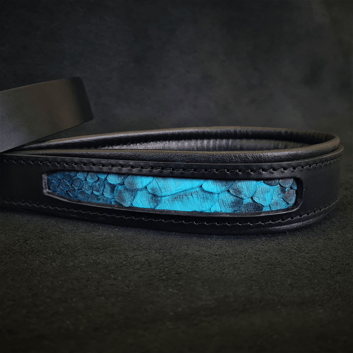 Bestia Morelia Python Leather Dog Leash