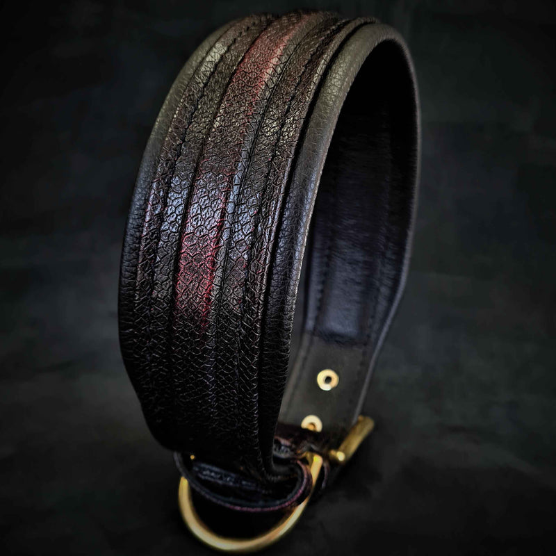 Bestia Cobra Leather Dog Collar