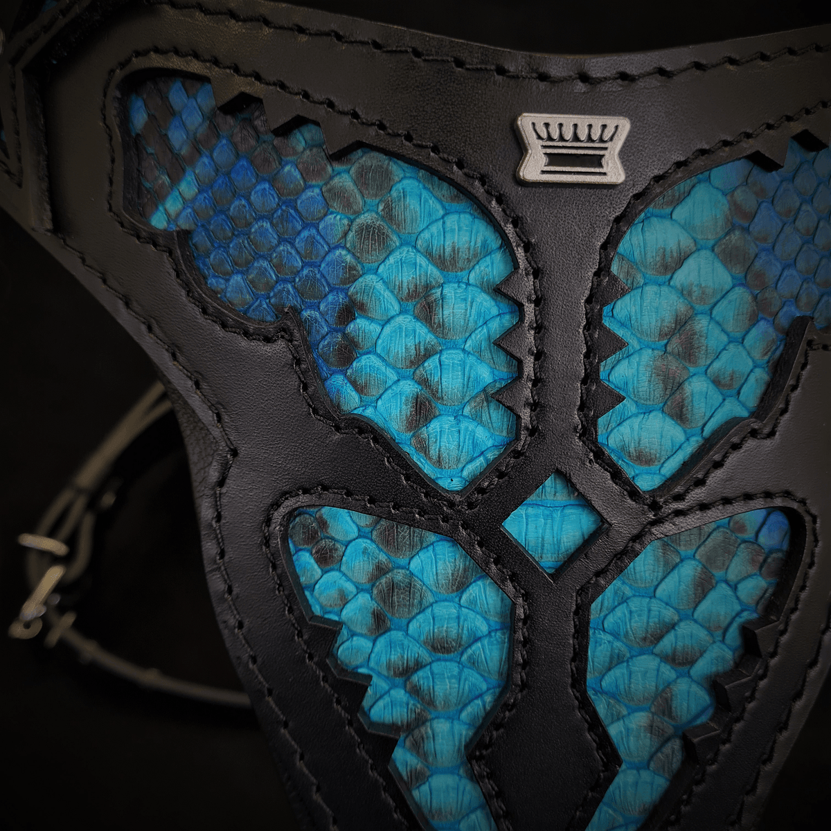 Bestia Morelia Python Leather Dog Harness