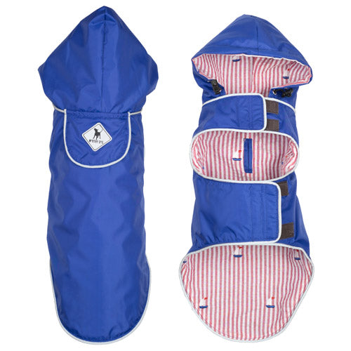 Blue/Sailboat Seattle Slicker Jacket