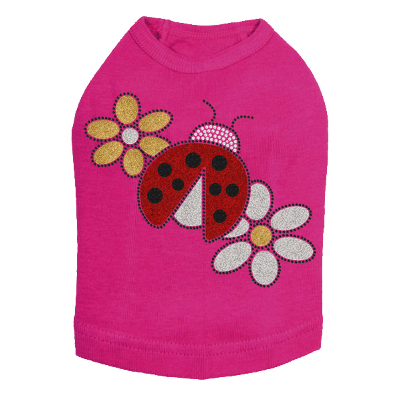 Glitter Ladybug & Daisies - Dog Tank