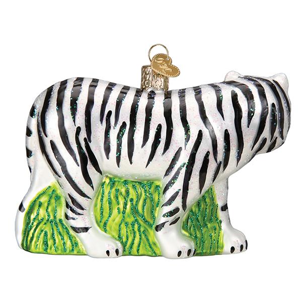 Old World Christmas: White Tiger Christmas Ornament