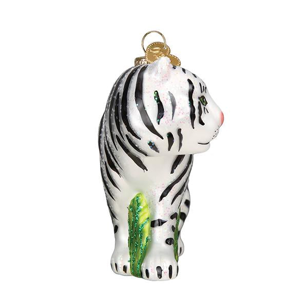 Old World Christmas: White Tiger Christmas Ornament