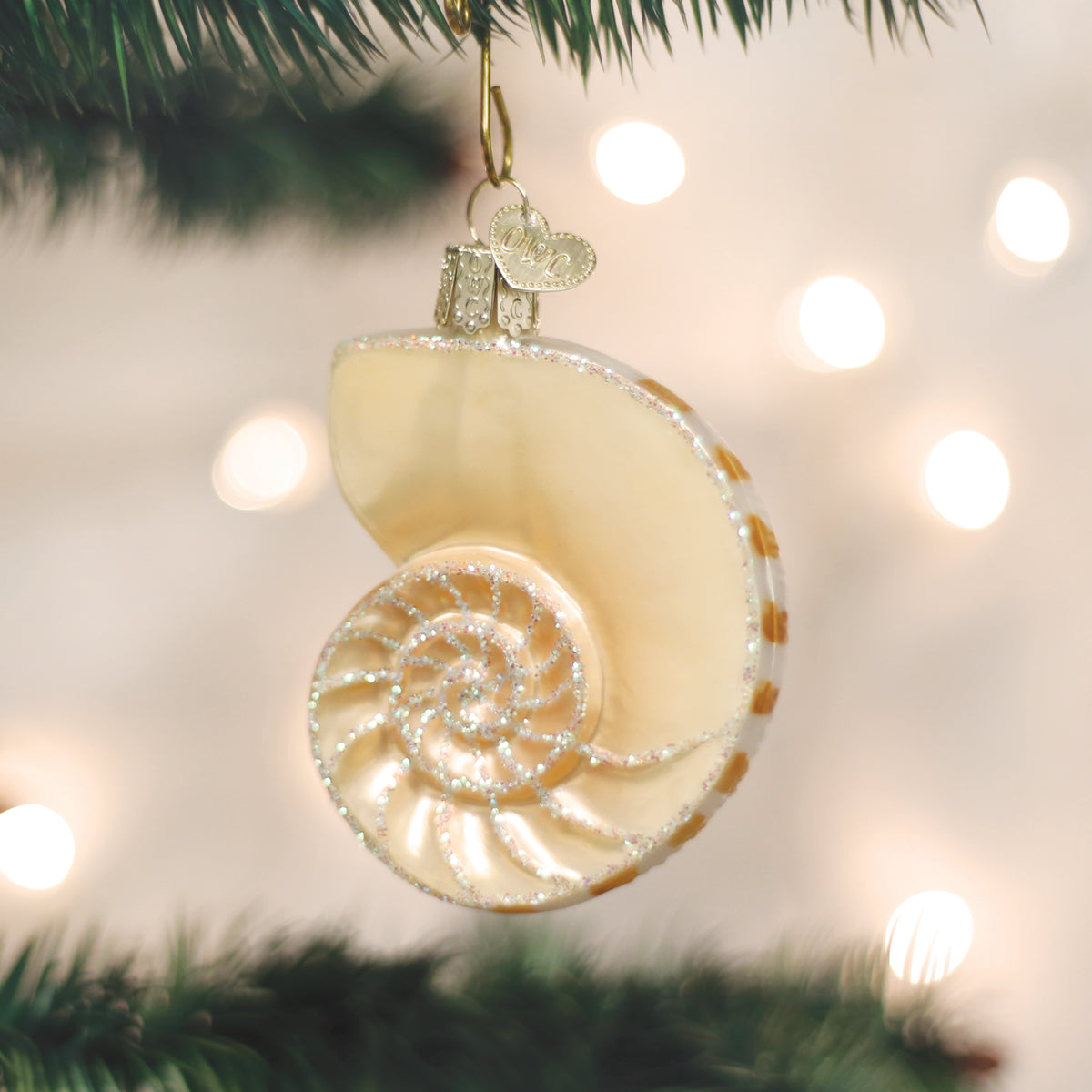 Old World Christmas: Nautilus Shell Christmas Ornament