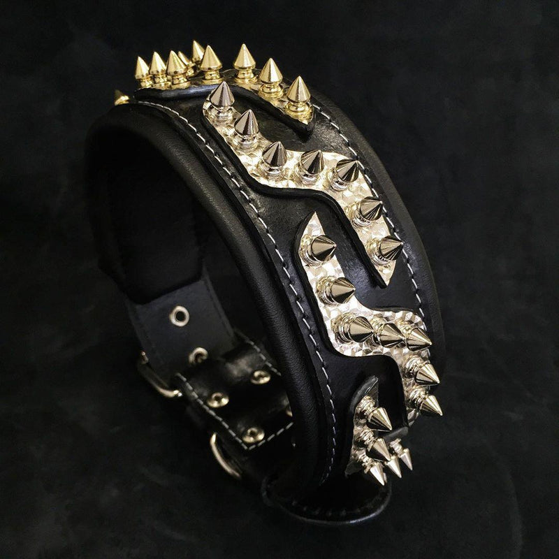 Bestia Dog Gear Genuine Leather Dog Collar 