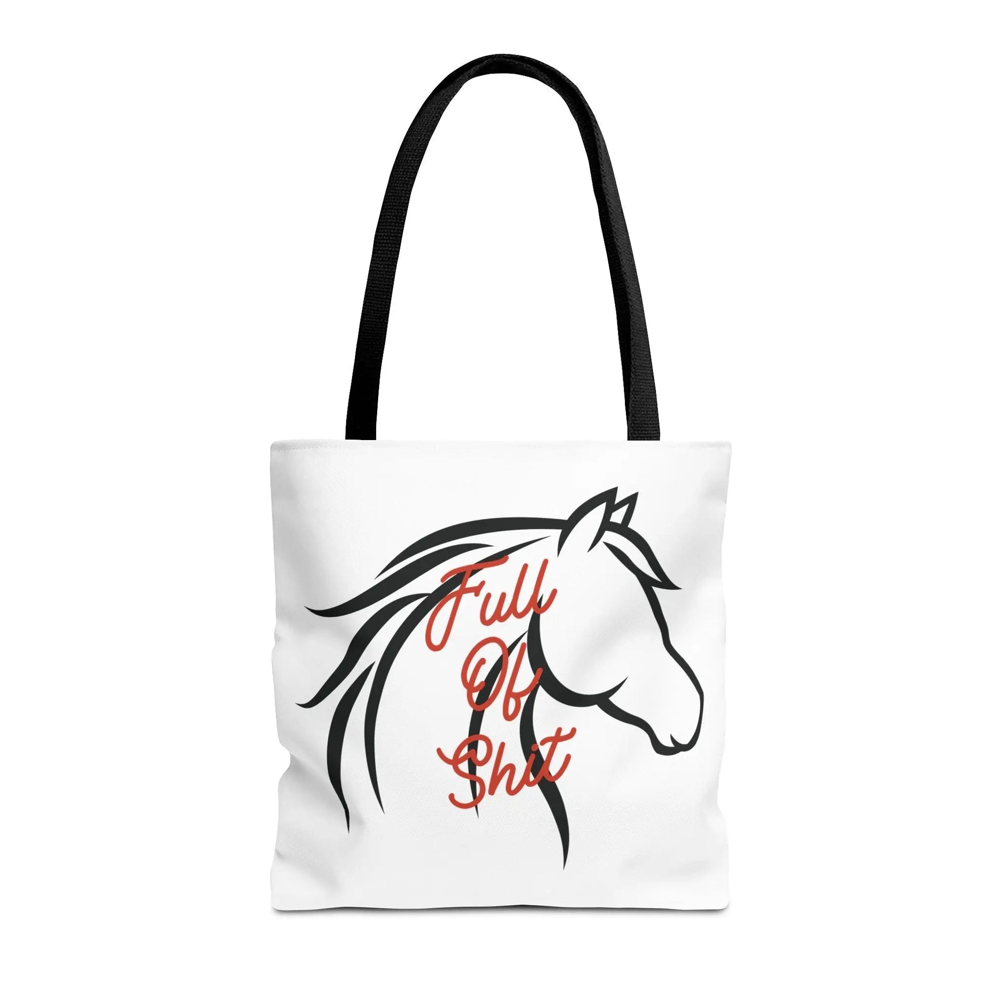 “Full of Sh*t” Horse Silhouette Equestrian Canvas Tote Bag | HT Animal Supply