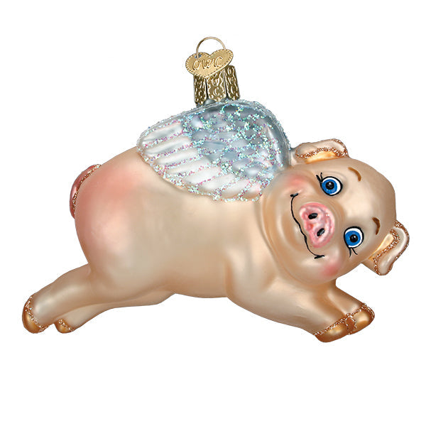 Old World Christmas: Flying Pig Christmas Ornament