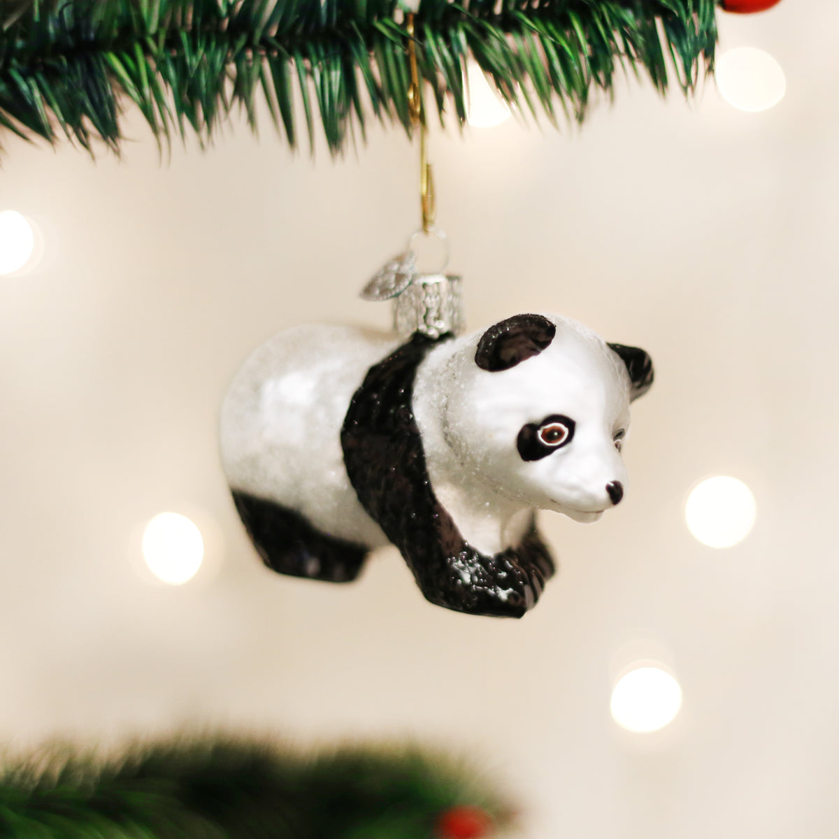 Old World Christmas: Panda Cub Christmas Ornament