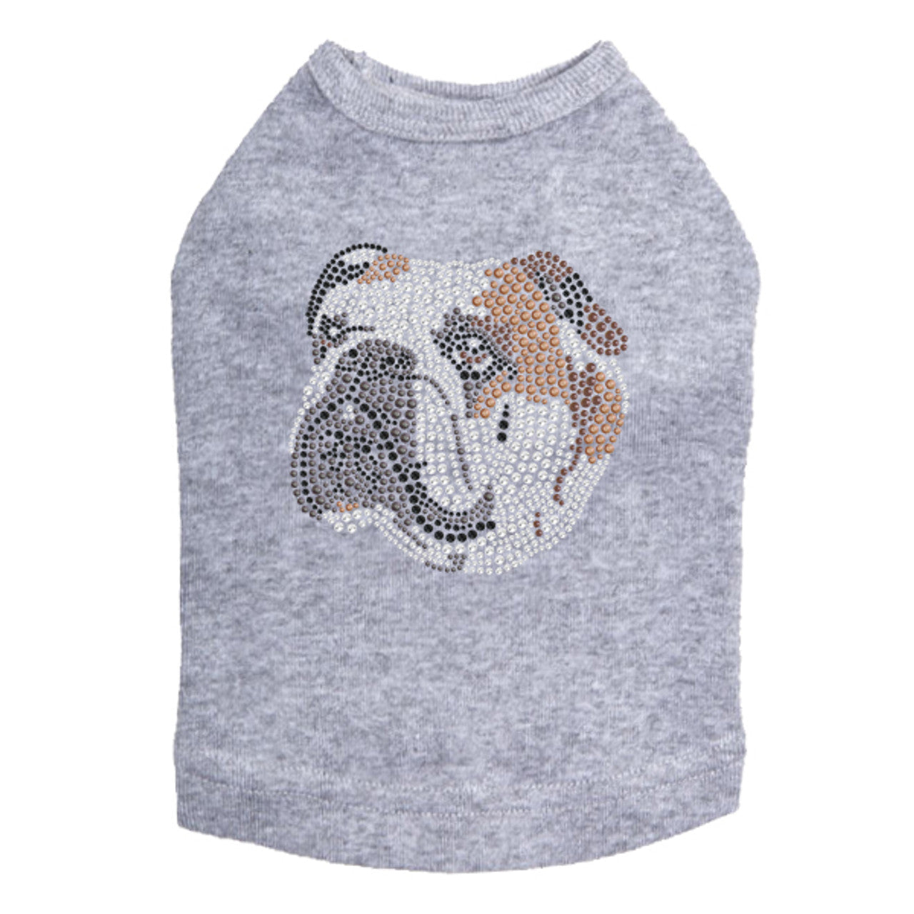 Bulldog Face (Brown) - Dog Tank