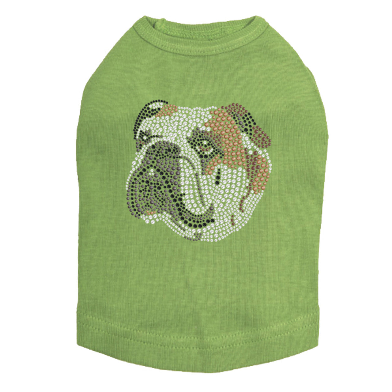 Bulldog Face (Brown) - Dog Tank
