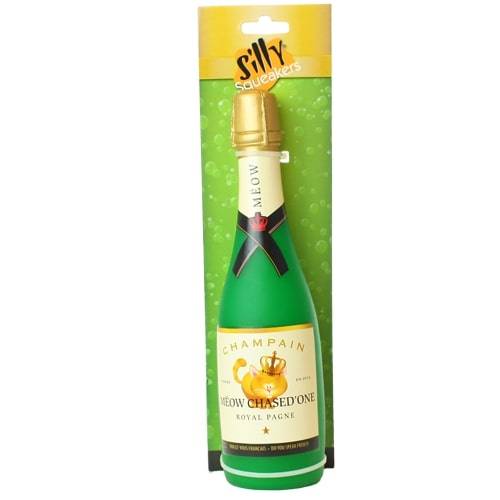 Silly Squeakers®  Wine Bottle - Meow Chased One