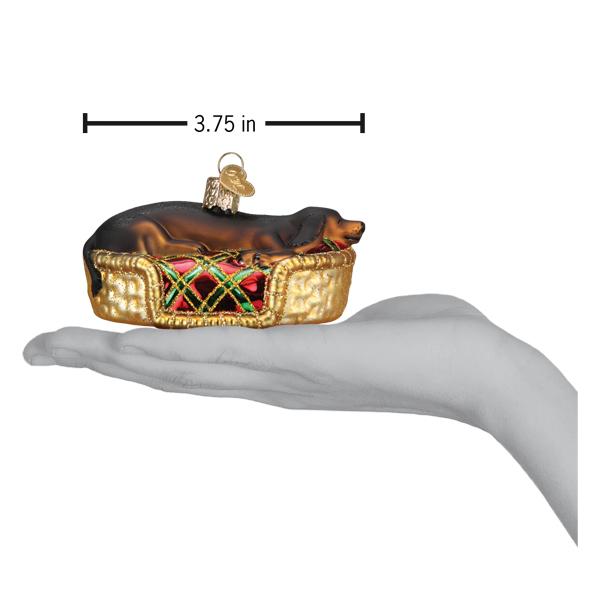 Old World Christmas: Sleepy Dachshund Christmas Ornament