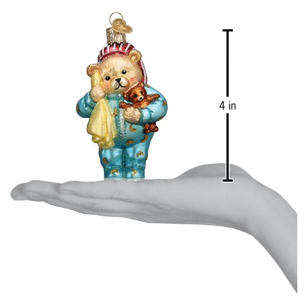 Old World Christmas: Bedtime Teddy Bear Christmas Ornament