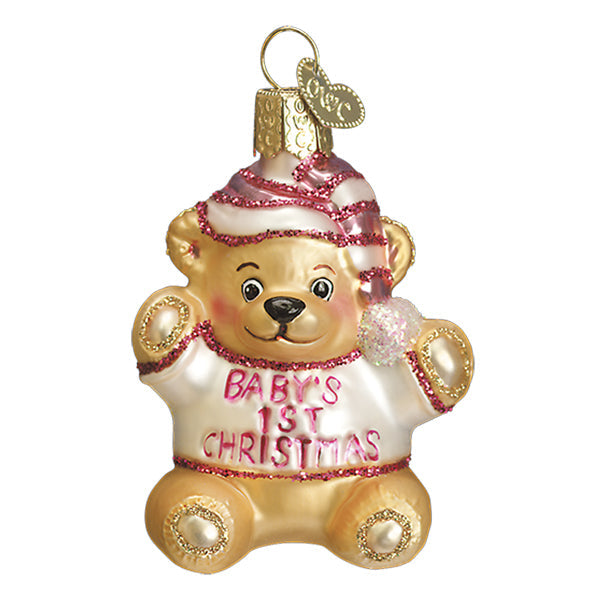 Baby Girls First Teddy Bear Ornament