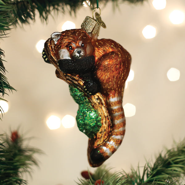 Old World Christmas: Red Panda Christmas Ornament