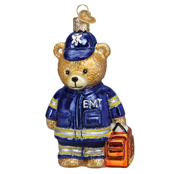 Old World Christmas: EMT Teddy Bear Christmas Ornament