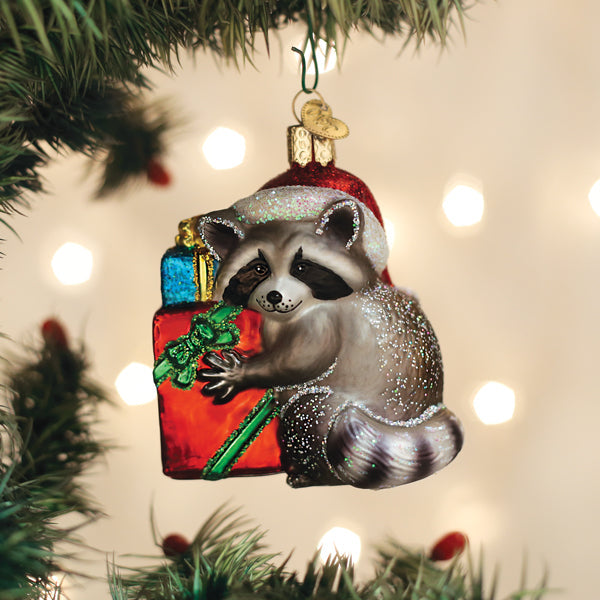 Old World Christmas: Christmas Bandit Raccoon Ornament