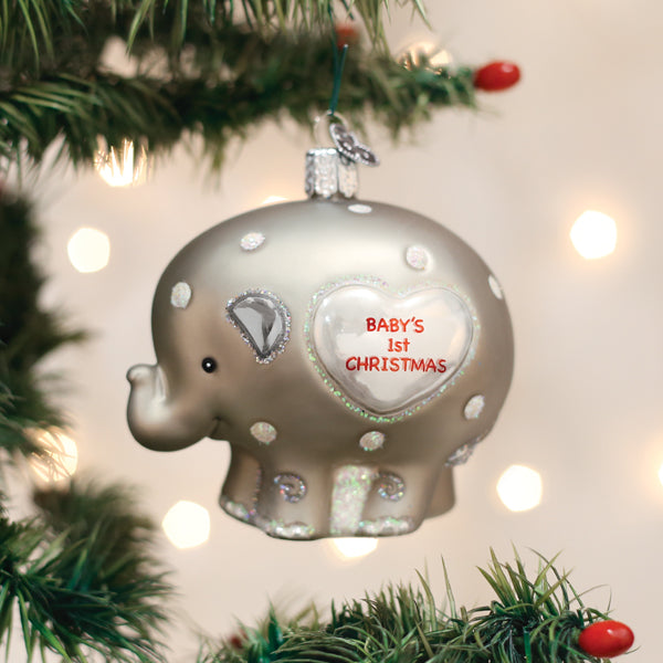 Babys 1st Elephant Ornament