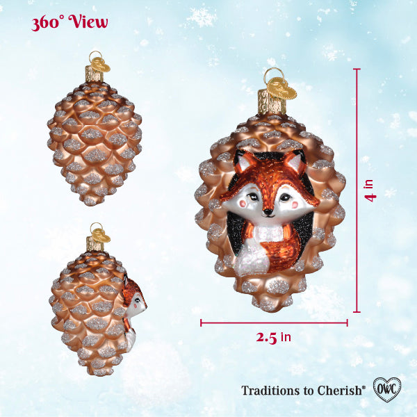Old World Christmas: Piney Fox Christmas Ornament