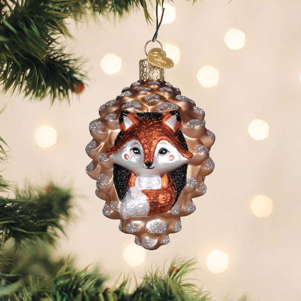 Old World Christmas: Piney Fox Christmas Ornament