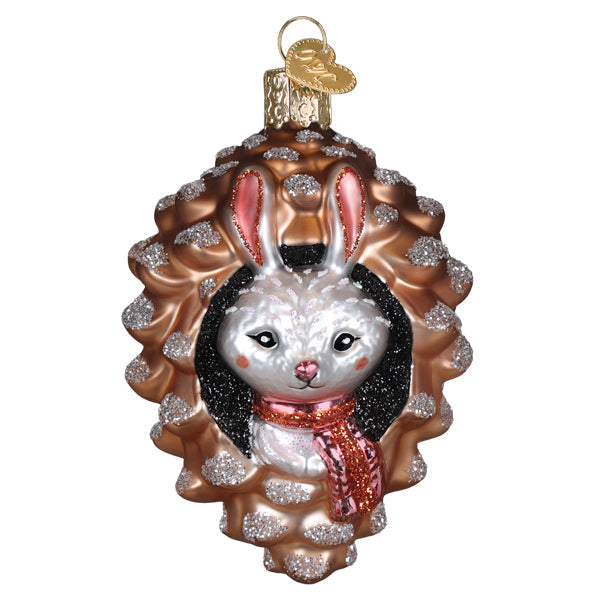 Old World Christmas: Piney Rabbit Christmas Ornament