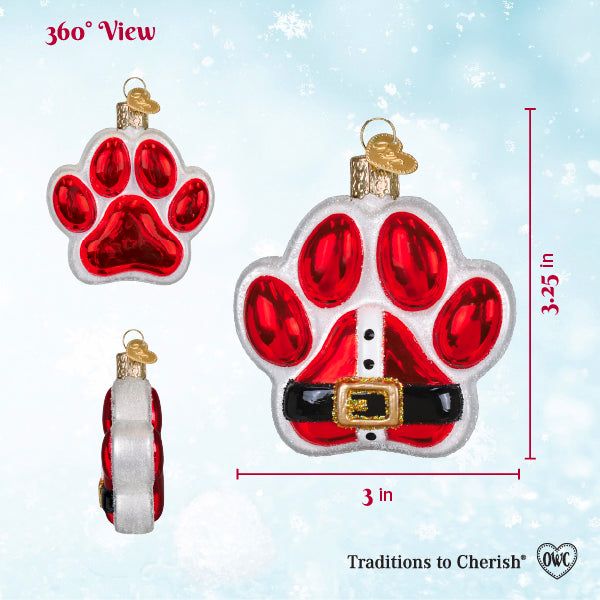 Old World Christmas: Santa Paws Christmas Ornament