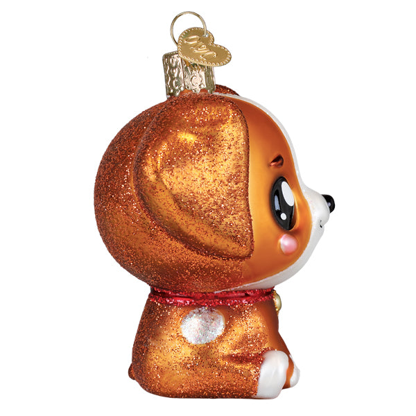 Old World Christmas: Kawaii Dog Christmas Ornament