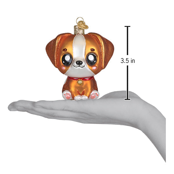 Old World Christmas: Kawaii Dog Christmas Ornament