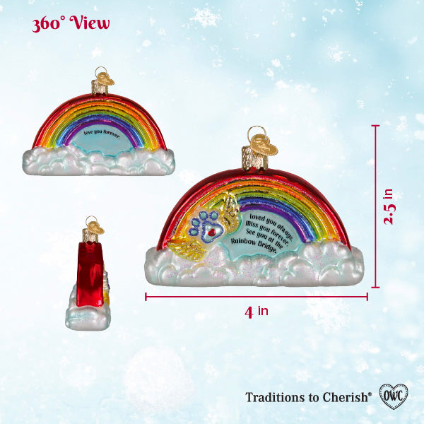 Old World Christmas: Pawprints On My Heart Christmas Ornament