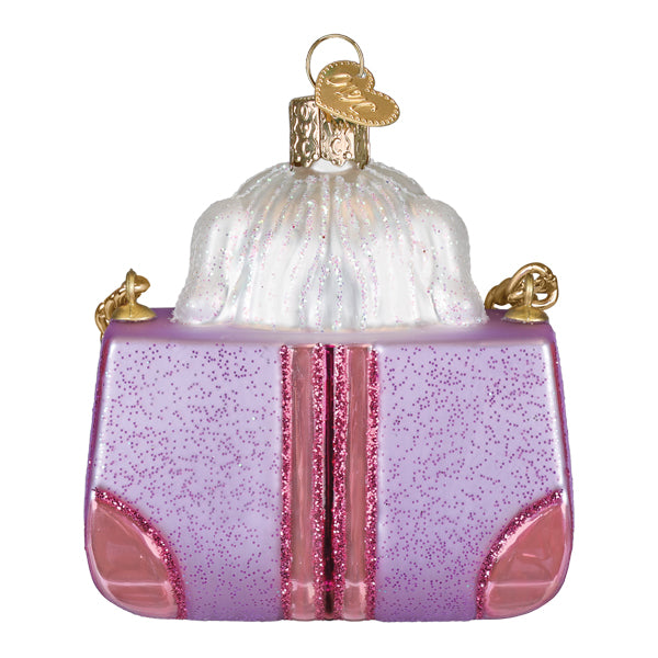 Old World Christmas: Posh Pup In Purse Christmas Ornament