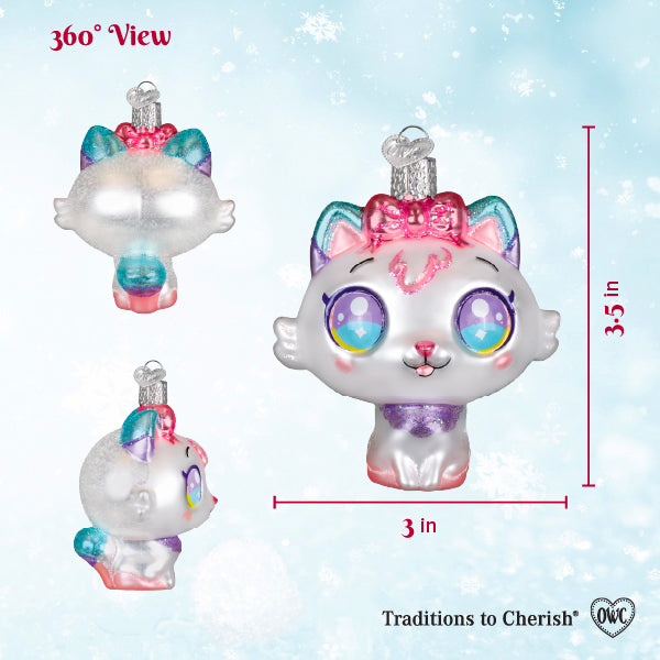 Old World Christmas: Kawaii Cat Christmas Ornament