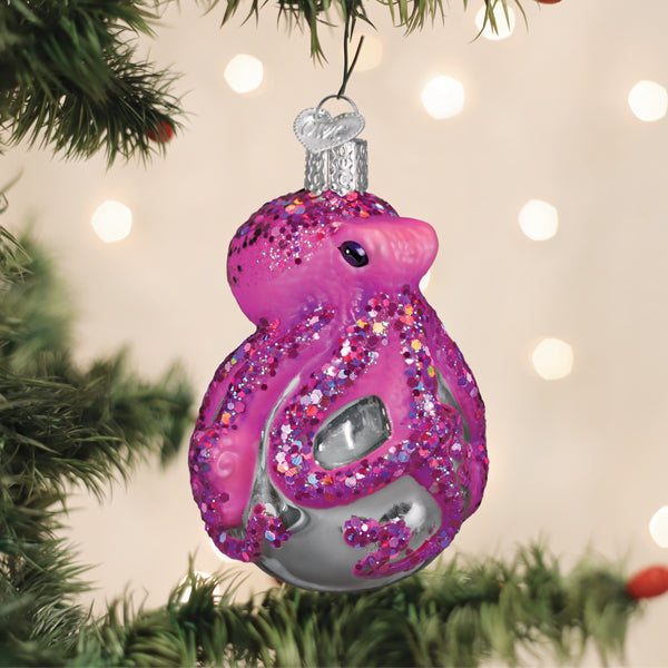 Old World Christmas: Shimmering Octopus Christmas Ornament