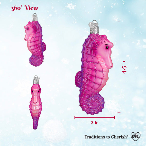 Old World Christmas: Shimmering Seahorse Christmas Ornament