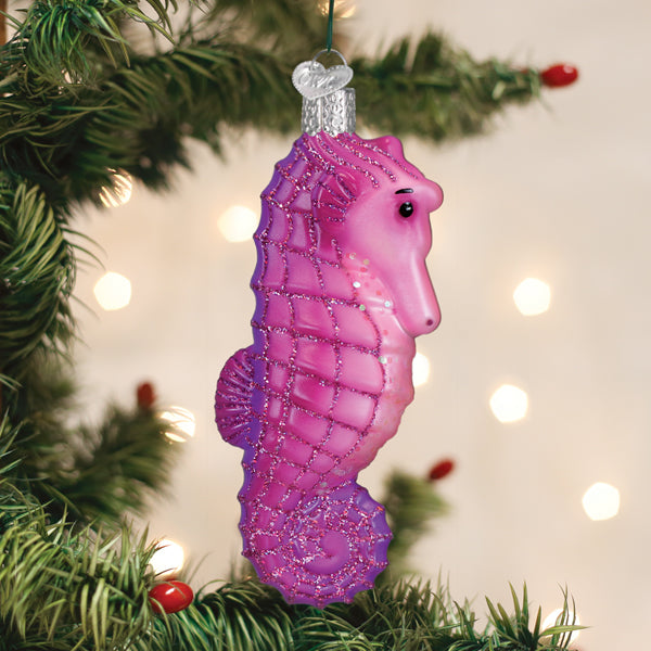 Old World Christmas: Shimmering Seahorse Christmas Ornament