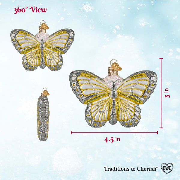Old World Christmas: Sterling Butterfly Christmas Ornament