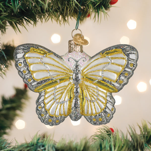 Old World Christmas: Sterling Butterfly Christmas Ornament