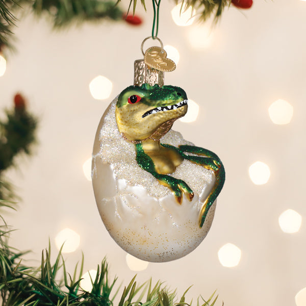 Old World Christmas: Baby Dino In Egg Christmas Ornament