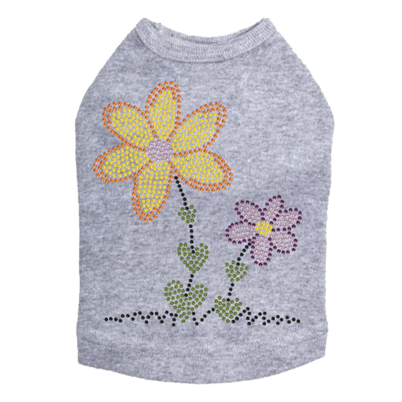 Orange & Purple Flowers - Dog Tank